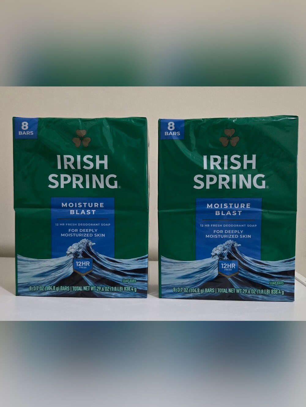 New Irish Spring Moisture Blast Soap Bars (2 Packs/8 Bar Soap Per Pack)